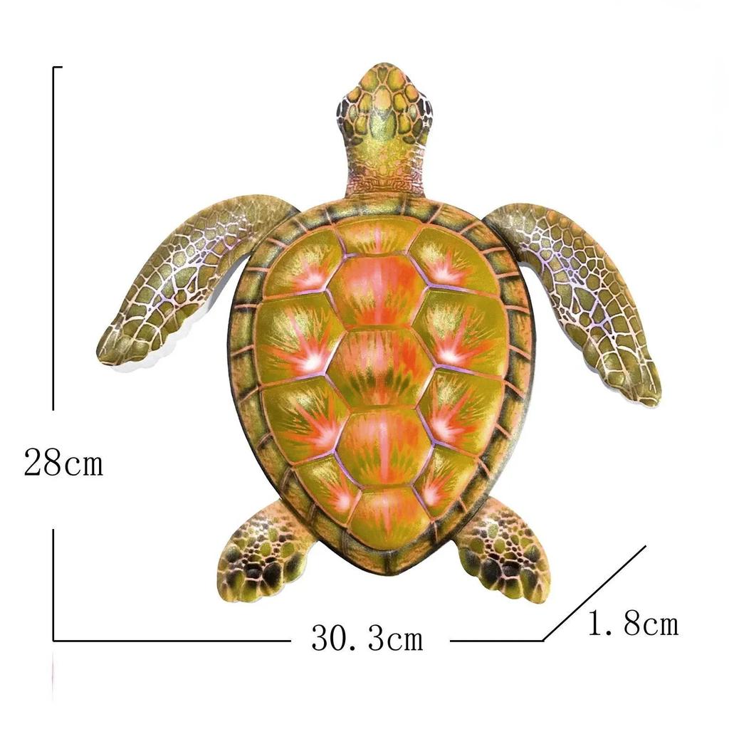 Gartendekoration Handwerk Blaues Metall Meeresschildkröte Wand Meeresleben Schildkröten Dekor Metallkunst Dekor Schildkröte Hängende Wandkunst Heimdekor