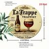 Vintage Trappist Beer Metal Sign Round Iron Wall Art