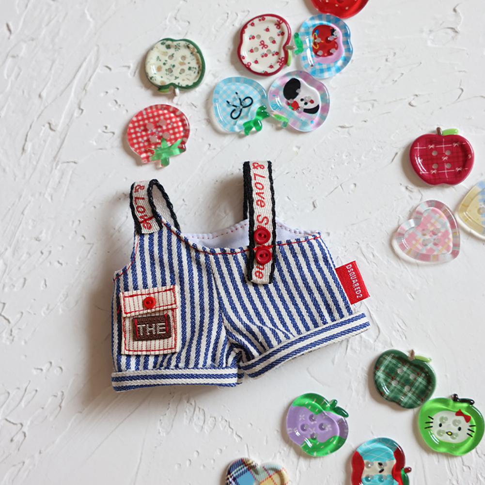 For 17cm Labubu Doll Clothes Fashion Clothes Jumpsuits Doll Clothes Color Match Clothes Dolls Accessories Cute Decoration Little Clothes