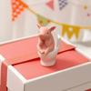 Miniature Pink Pig Toilet Toilet Thinking Pig Figurine Sitting on Statue Cartoon Farm