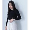 Beauty Basic Boat Neck x Black [Natural Basic] Sweater, All-Knit Series, Knit, Off-White