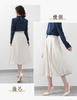 Dresstel Summer Pleated Flared Solid High Perfect for Company and the Size M Women's Skirt, A-Line, Color, Elastic, Waist, Slimming, Graduations,