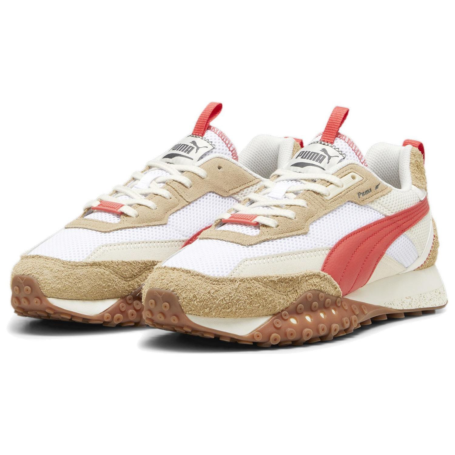 Puma Blacktop Rider Preppy - Khaki Active Red Unisex Tenisky Hnedá Biela 395875-01 41-image