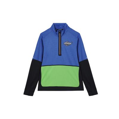 Element Wild Run Casual Sports Stand Collar Printed Long Sleeve Running Shirt Men Tops Blue DA0224-480
