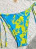 Women's Lace-Up Two-Piece Print Bikini - European & American Design