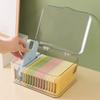 Dustproof Mobile Phone Case Storage Box with Cover and Drawer - Dormitory Organizer, Transparent Design