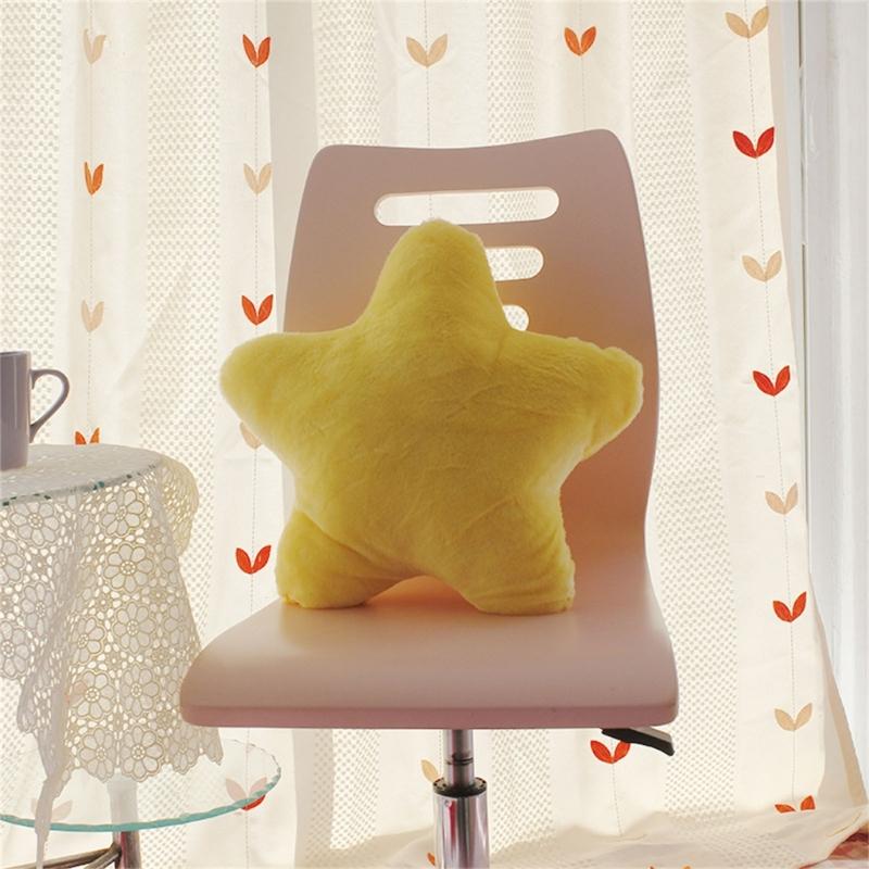 Five Pointed Star Pillow Throwing Pad Short Plushes Cushions Toy for Bedroom Sofa Home Decoration Home Cushions