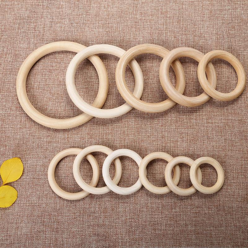 Holzring Kreis Naturholz DIY Handwerk Dekoration Baby Beißring Nagetier Beißring Montessori Spielzeug Ornamente Zubehör