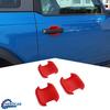 3 Set Door Handle Bowl Cover Decor Molding Trim For Ford Bronco 21+2 Doors Red