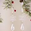 Acrylic Xmas Icicle Pendant Transparent Artificial Xmas Tree Hanging Ornament Glitter Christmas Tree Decoration Navidad