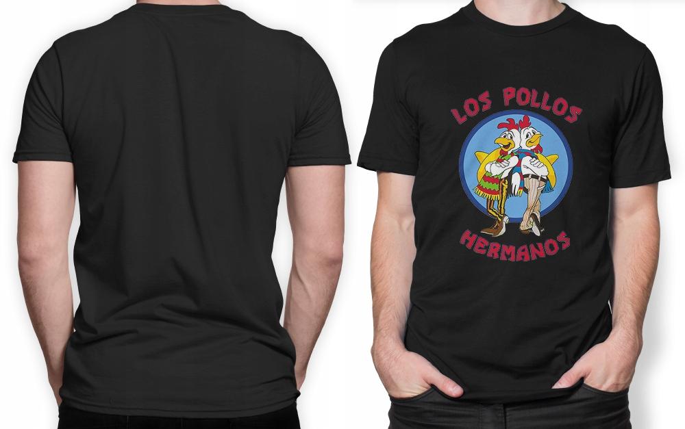 Breaking Bad Koszulka Los Pollos Hermanos Męska Czarna Trwała R. Xs