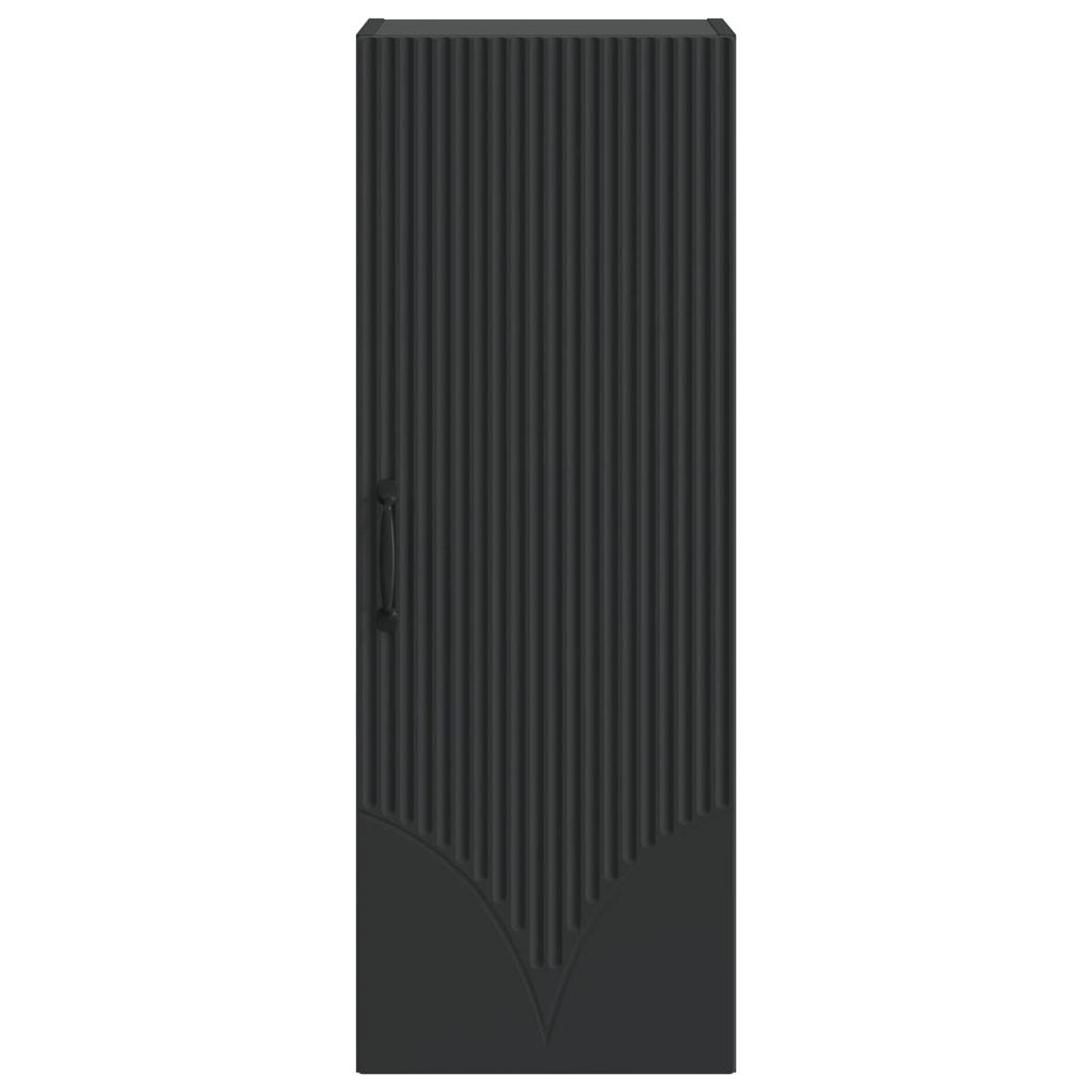 Wall Mounted Cabinet Black 33 x 34.5 x 90 cm Engineered Wood