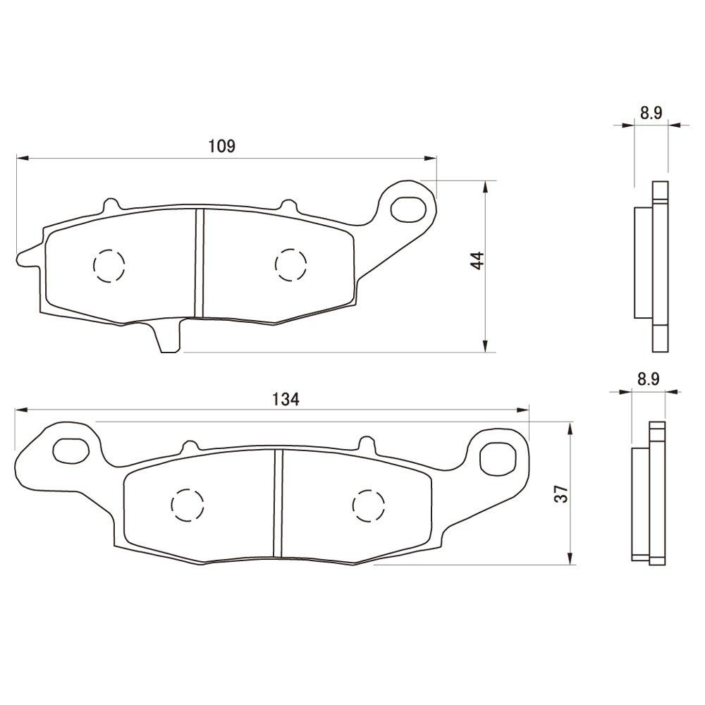 Daytona 78143 Brake Pad for Motorcycles Hyper Pad (Semi-Metal Pad) W800 CAFE/STREET (19-22) Estrela