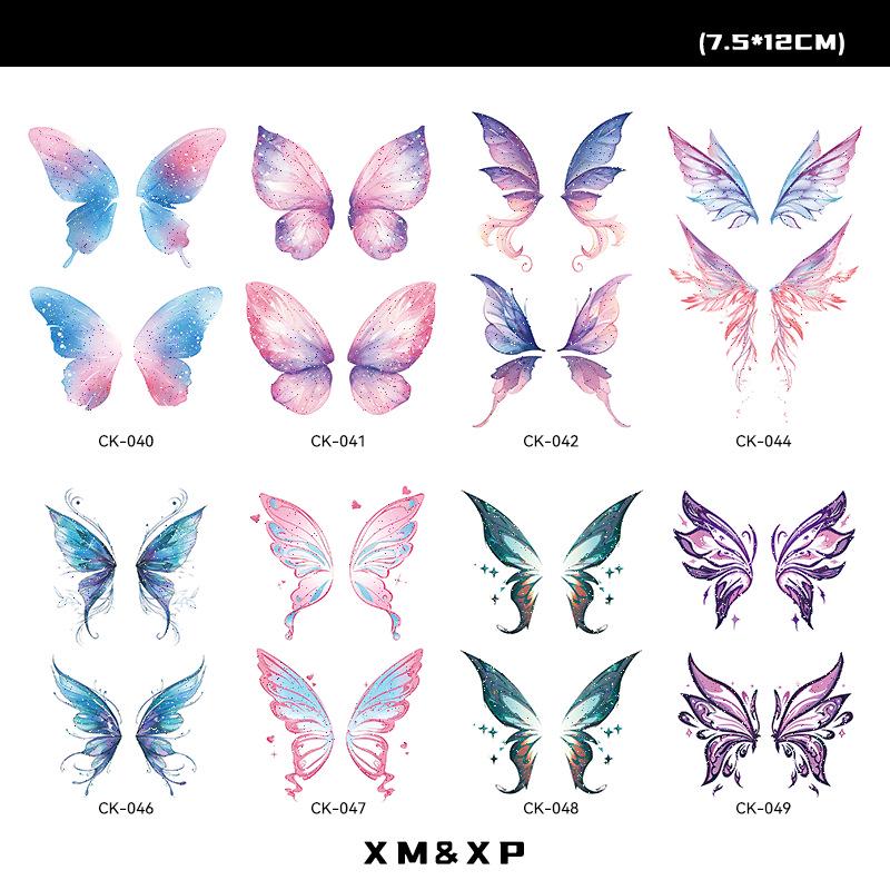 Colorful Butterfly Music Festival Tattoo Stickers: Non-Toxic, Easy to Clean, Stylish, Perfect for Arms.