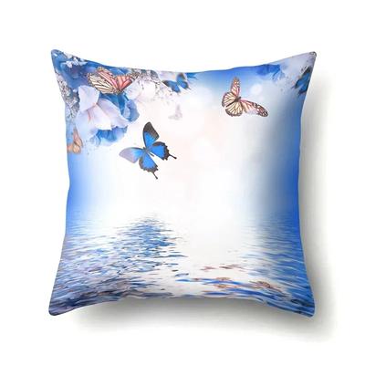 Luxury Home Decor Pillowcase Butterfly Painting Pattern Cushion Cover Living Room Sofa Cushion Cover