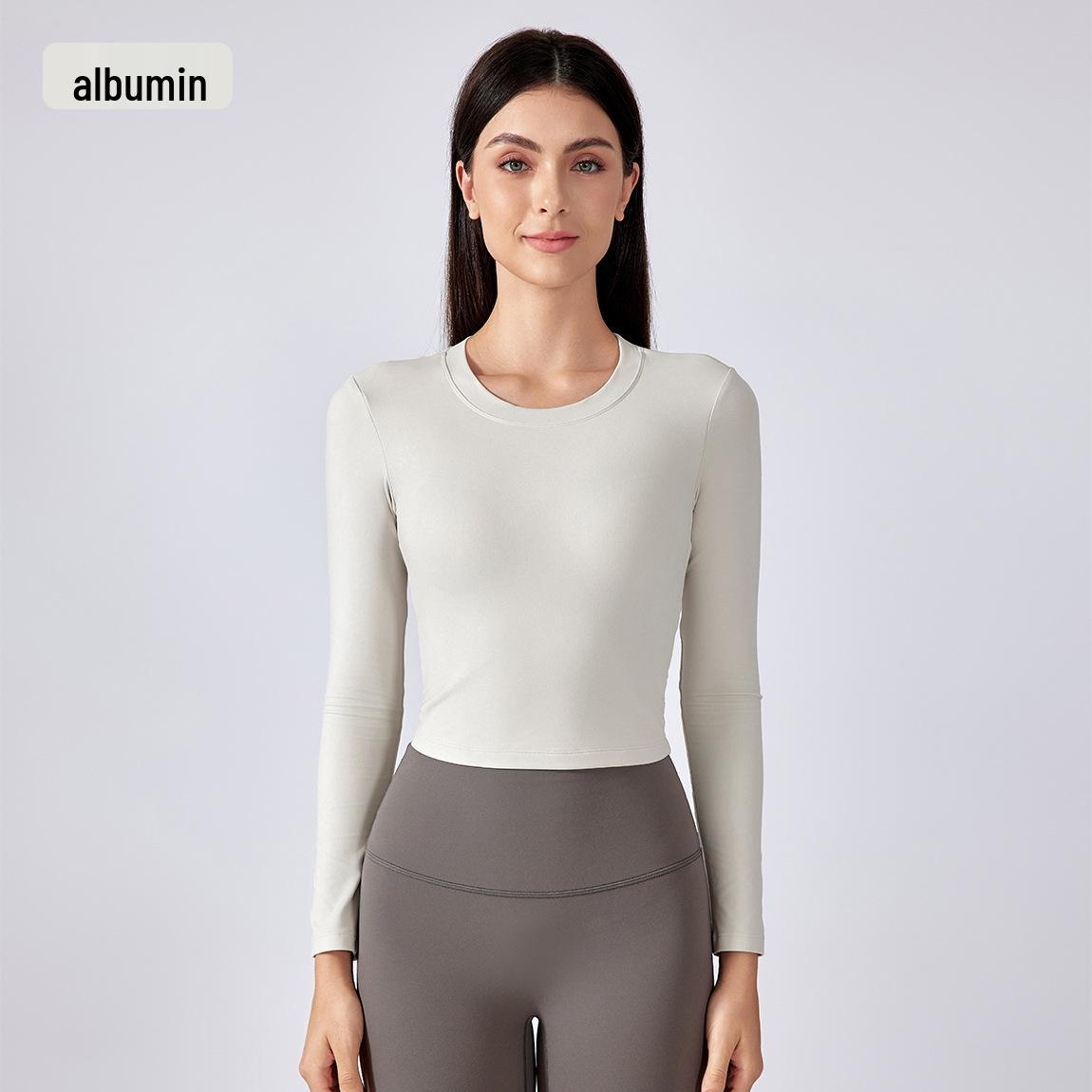 

Women s Long Sleeve Backless Yoga Top with Chest Pads - Breathable, Shaping, Nude Feel 8