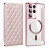 S24ultra Clamshell Leather Case Is Suitable for Samsung S24u Magnetic Mobile Phone Case S23 Electroplated Xiaoxiangfeng S24.