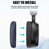 Over-Ear Cover Kit with Washable Silicone Headband Wrap and Ear Cup Covers for Daily Wear and Storage Carry Use