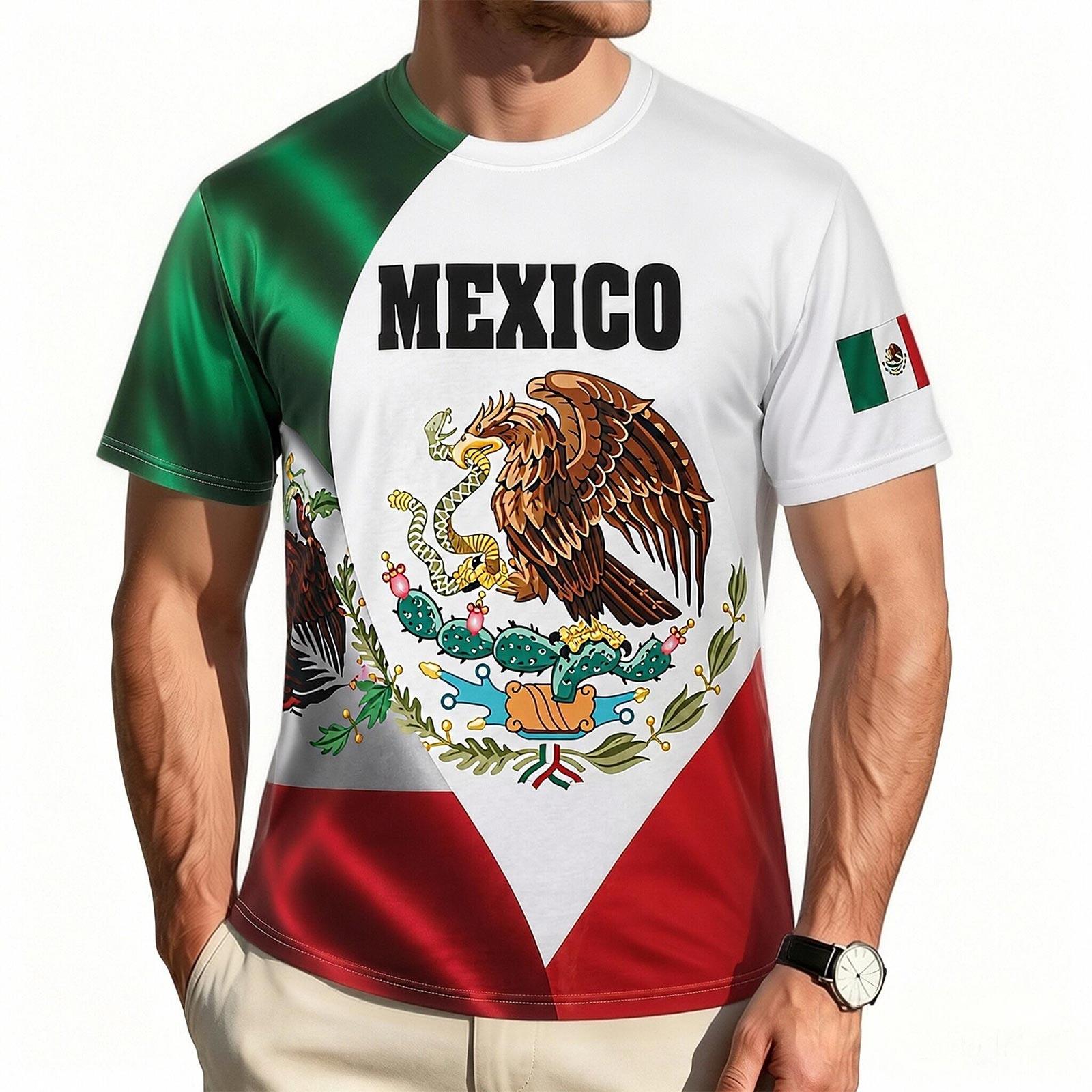 Unisex National Soccer Fan Jersey Short Sleeve Breathable Lightweight Athletic Shirt for Supporters with Printed Emblem and Sleeve Flags XXXXL