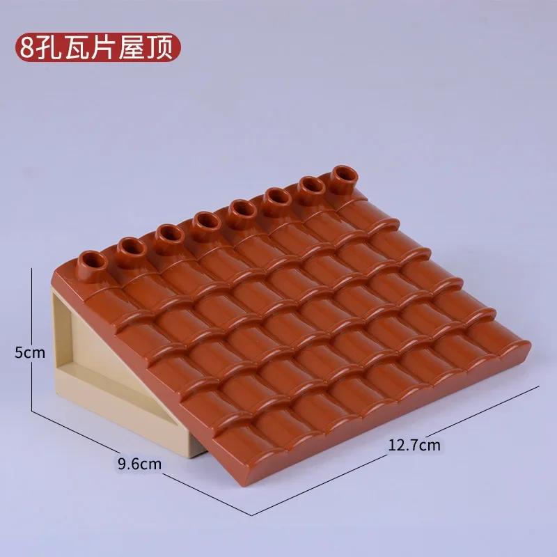 Big Size Building Blocks House Furniture Assemble Wall Fence Roof Door Window Construction Large Bricks Toys Compatible Duploes