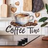 Coffee Cup Wall Stickers Self Adhesive Cafe Kitchen Decor PVC Decals for Home Bar Background Peel and Stick Art