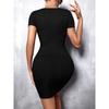 High Waist Temperature Comment Green Slim Sexy Dress