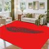 Detroit Red Wings Design Crystal Velvet Rug Soft Decorative Mat for Bedroom Entrance