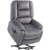 TV Recliner With Lift Assist Heat And Massage Function Remote Control And Side Pocket Dark Gray