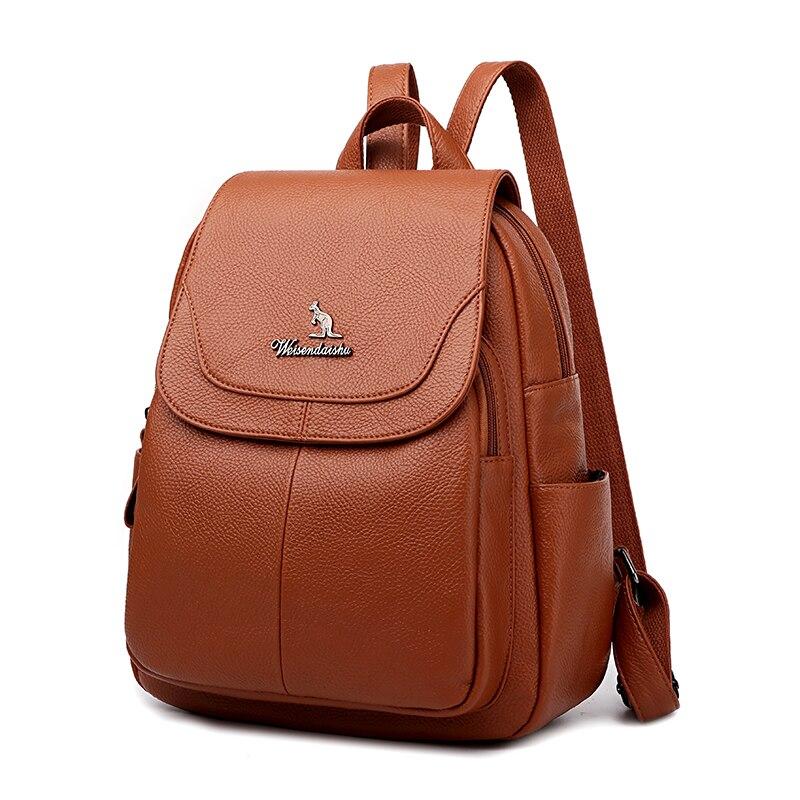 Buy Luxury Brand Women Backpacks High Quality Leather School Backpacks For Girls High Capacity