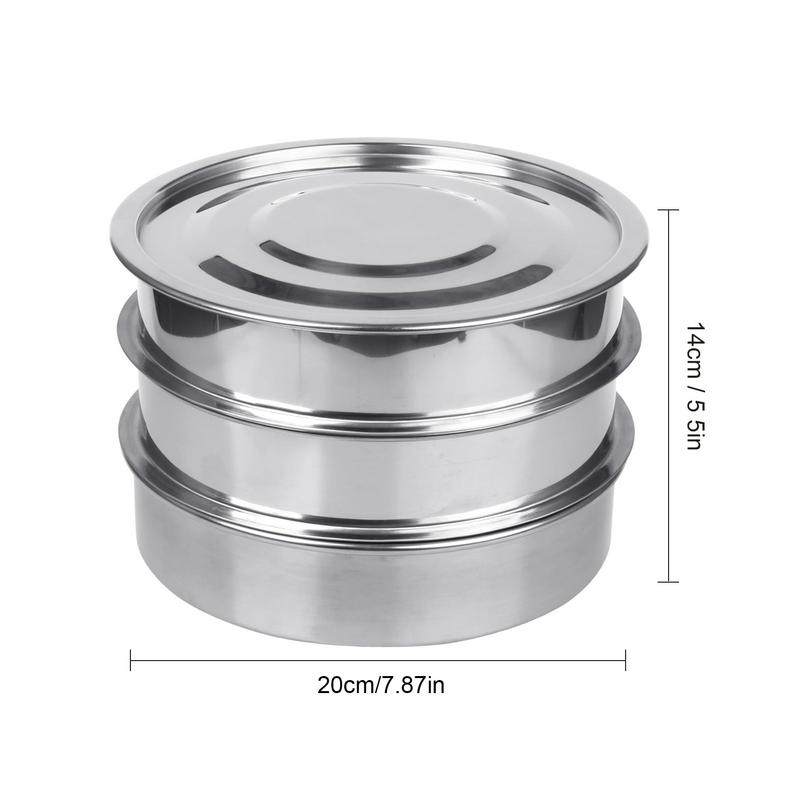 Stainless Steel Sprout Grower 7.8 Inch Stackable 3-Tier Sprouting Trays Round Sprouting Grower Microgreens Propagator