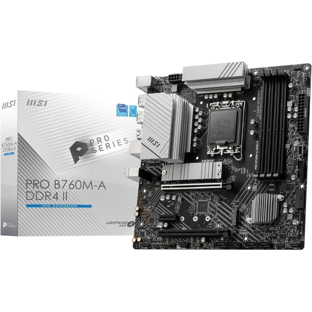 

Материнська плата MSI PRO DDR4 II покоління Intel CPU gaming на білому саморобному з MB6318 B760M-A 14th/13/12th (LGA1700) [Комфортний ПК] [Обладнаний