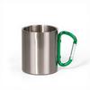 Custom Logo Stainless Steel Insulated Coffee Cup with Carabiner Handle Sublimation Blank for Back To School for Climbing