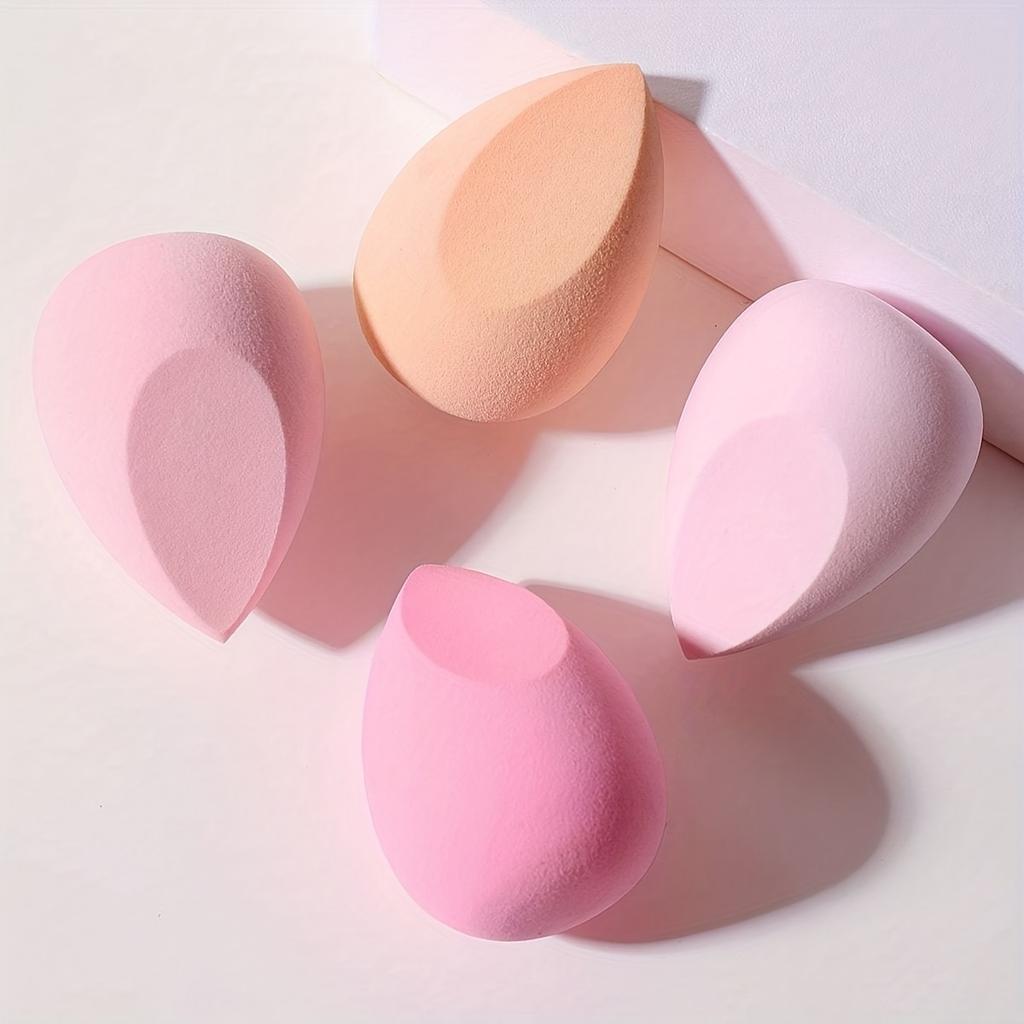 4 Cosmetic Sponge Sets, Cosmetic Egg, Dry and Wet, Cosmetic Sponge for Liquid Foundation, Honey Powder and Foundation Make-up