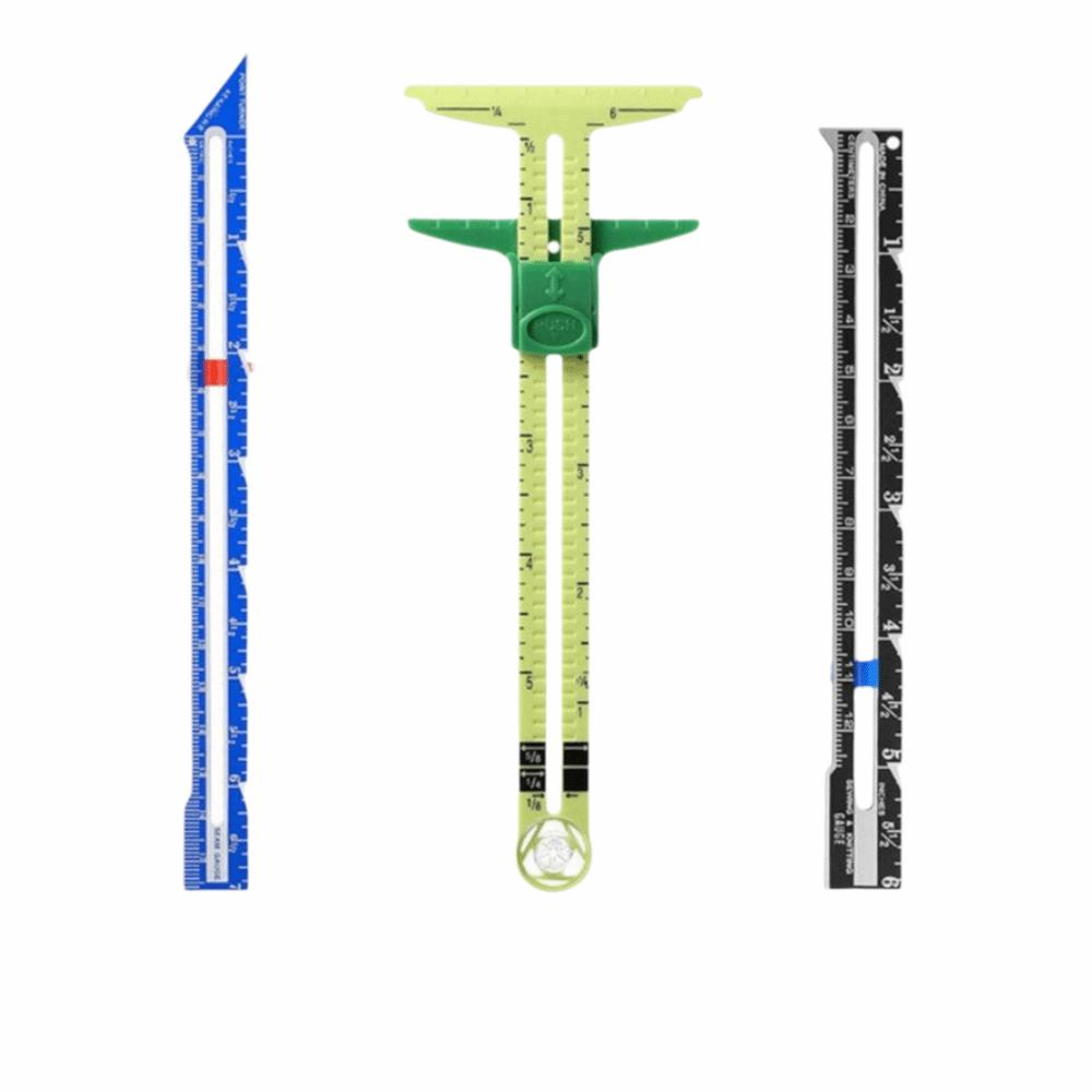 High Quality 5-in-1 Sewing Ruler Multifunctional Sliding Tailor Ruler Plastic T-shaped Measuring Sewing Tool Home DIY
