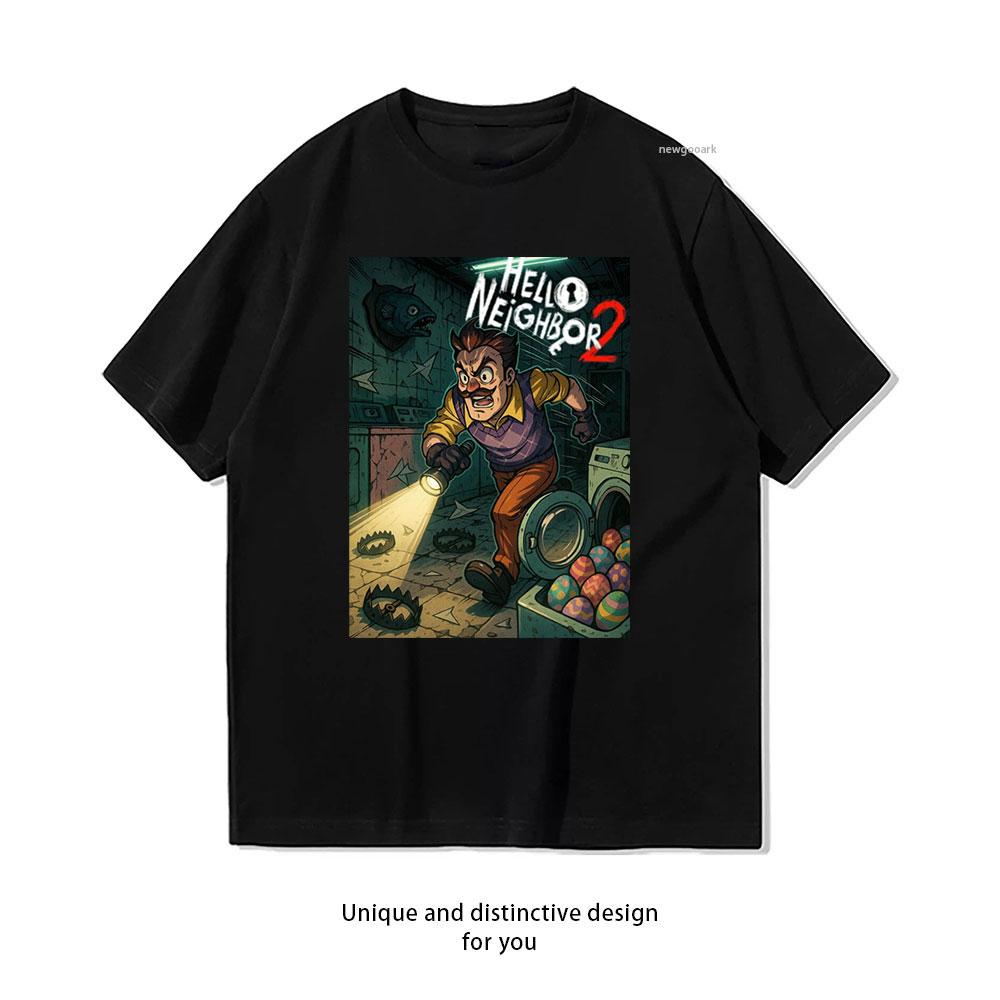 

Hello Neighbor Theodore Peterson Tshirt Funny Retro Cryptic Games Graphic T Shirt Woman Man Casual Cotton Shortsleev Camisetas 4XL