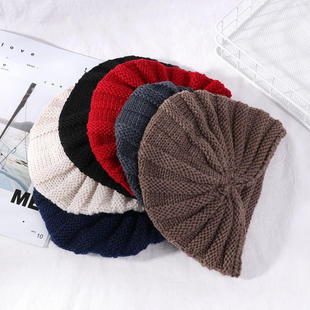 New Fashion India Hat Autumn Winter Crochet Turban Head Wraps Knitted Hat Cap Headdress