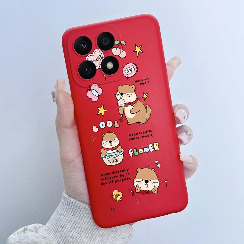 For Huawei Honor X8a Case HonorX8a Soft TPU Silicone Cover Cute Cartoon Panda Phone Case For Honor X6a HonorX6a Plus Coque Funda