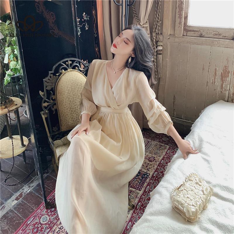 white christmas dresses Maribeth Long Sleeve Ribbed Knit Mini Dress Cream main image 0