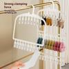 Durable Plastic Hanger Nonslip Grooves Foldable Design For Tight Storage Area HX6C