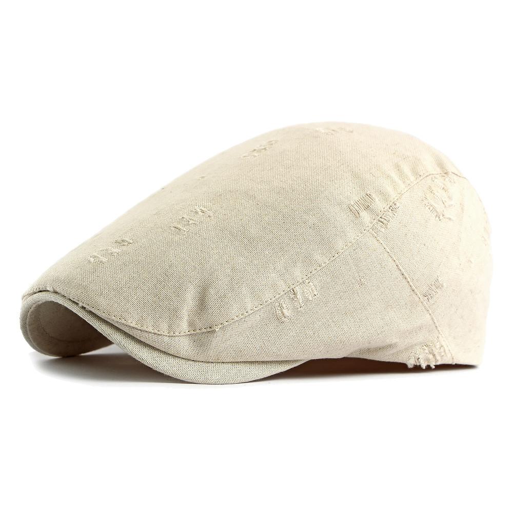 

British Retro Hole Beret Men Cap Forward Hat Painting Hat