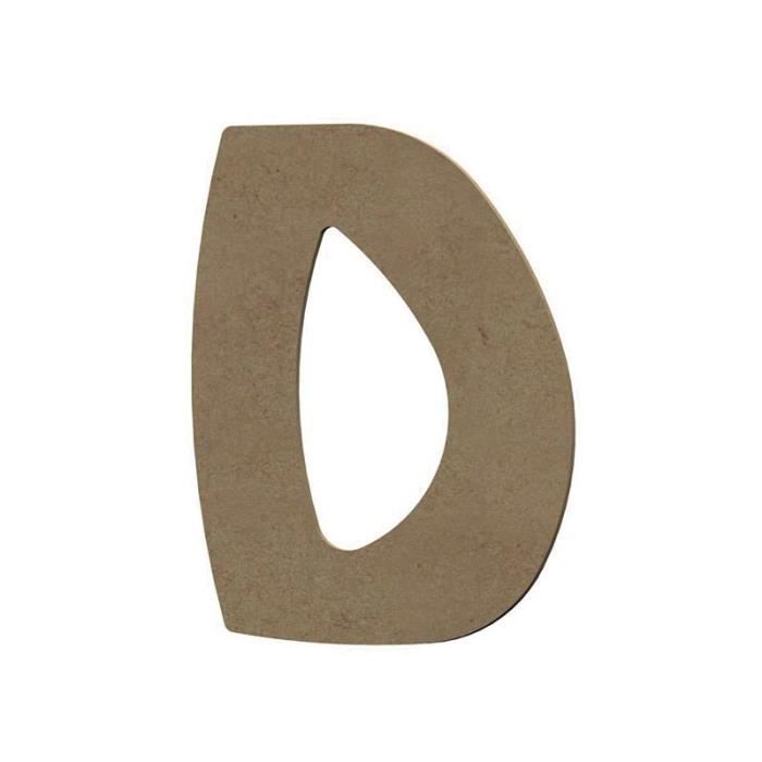 Support lettre en bois MDF à décorer - Marque - Modèle - Blanc - Adulte - Mixte