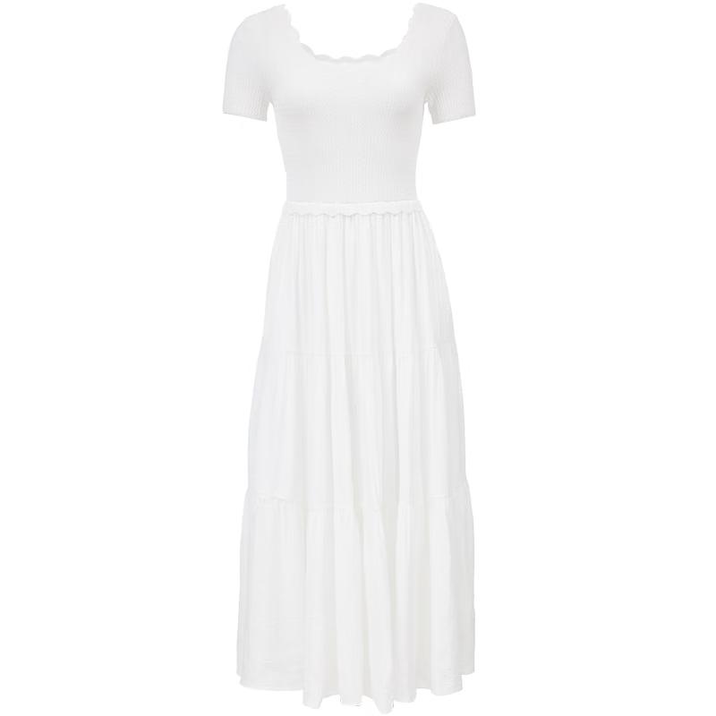 

VEROMODA Wave Round Neck Multi-Material Spliced Dress S