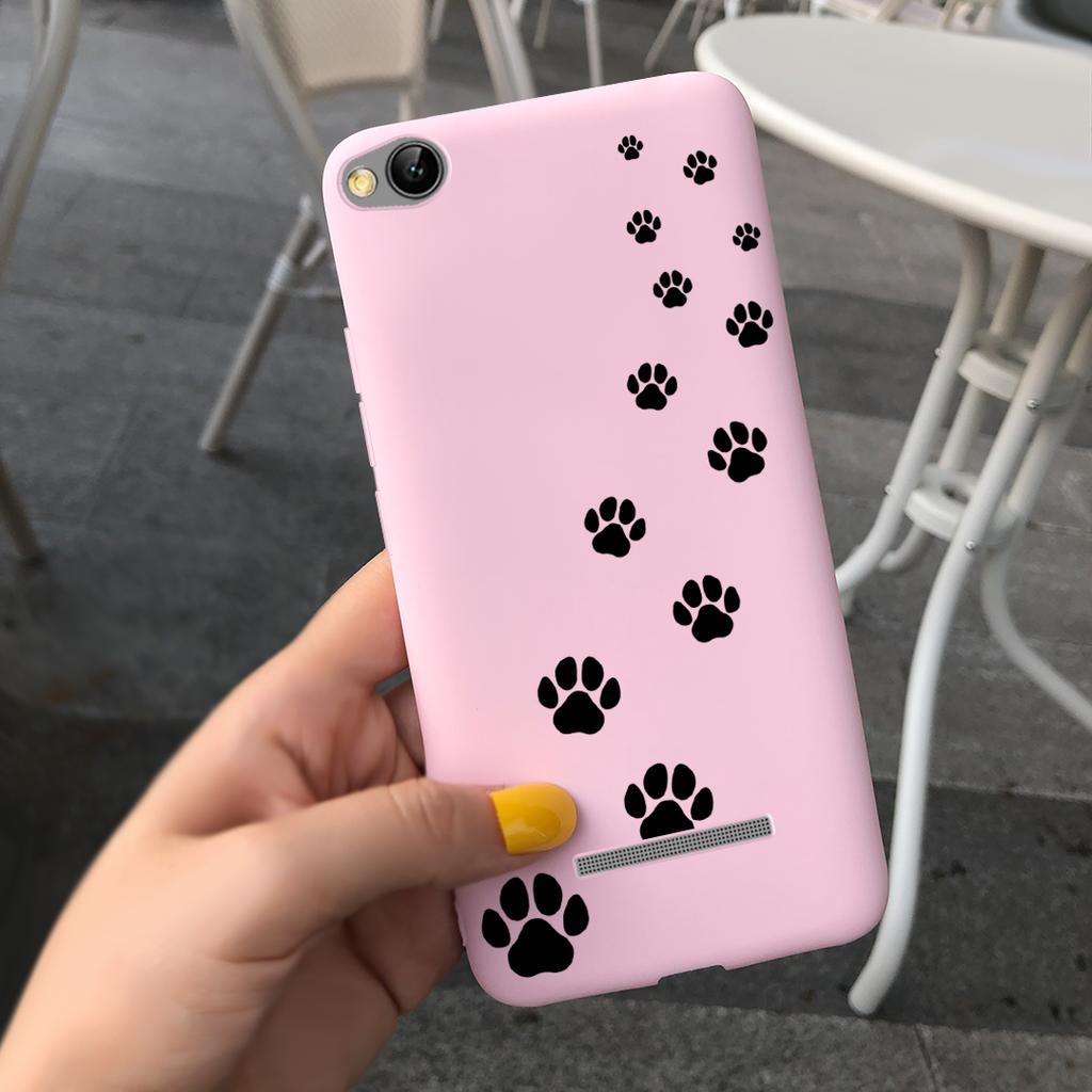 Phone Case For Xiaomi Redmi 4A 5A 6A 7A Case Lovely Cartoon Silicone Cover Candy Color Soft Funda For Redmi 4a 5 a 6a 7a Coque