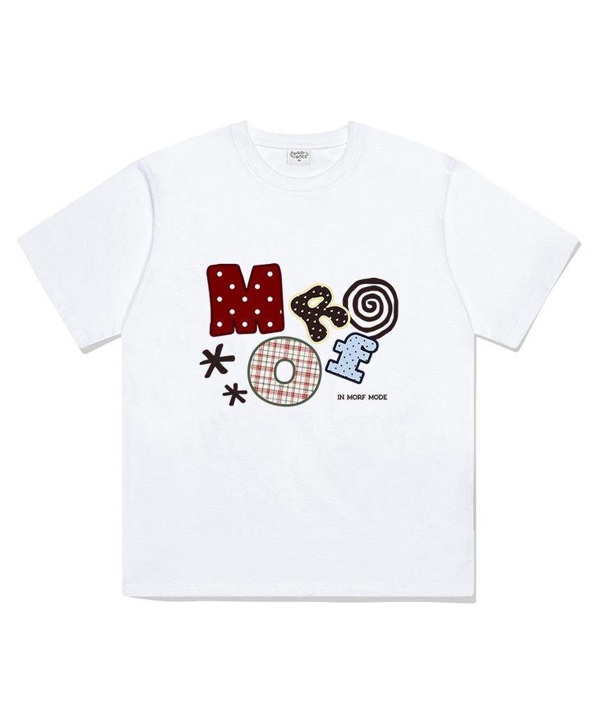 Deomopeuhauseu Pattern Morf Oversized Short Sleeve T-Shirt White