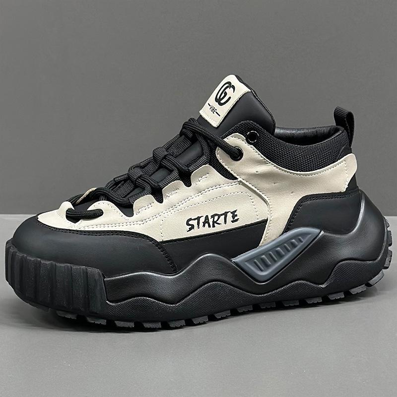 Fleece new winter cotton shoes leather sports casual shoes platform dad shoes xlz 38