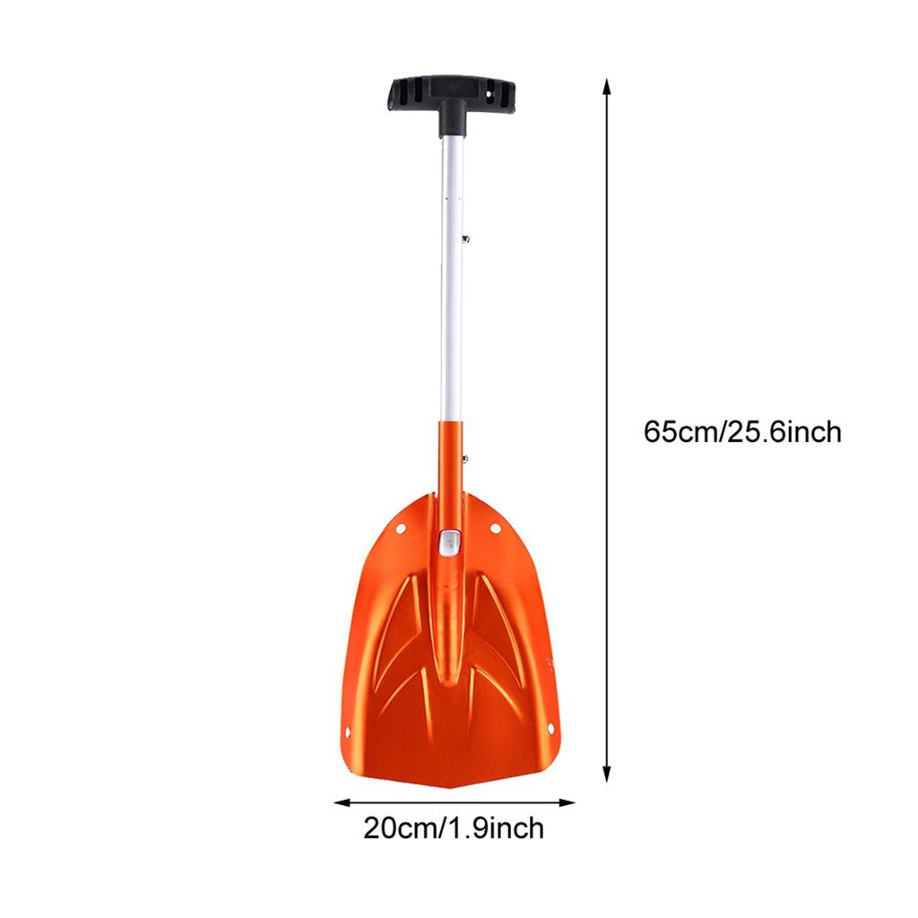 Aluminum Alloy Detachable, Winter Snow Ice outdoor snow Telescopic orange skiing Shovel Outdoor Kit Tool Orange