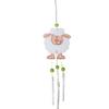 Lamb with Bells - Wooden Pendant, White