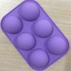 6-hole Silicone Baking Mold, Used for Baking 3D Baking Utensils, Chocolate Hemispherical Cake Mold, Cake Kitchen Tools