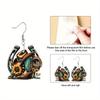 Western Style Horseshoe Cowboy Hat Boots Sunflower Acrylic Earrings for Women Trendy Fashion Dangle Earrings