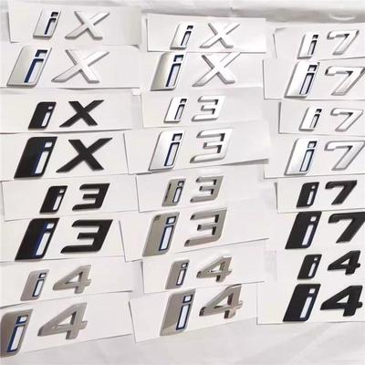 Compatible with New Energy BMW: iX Emblem, I3 Sticker, I4 Letter, I7 Trunk Logo (Black)